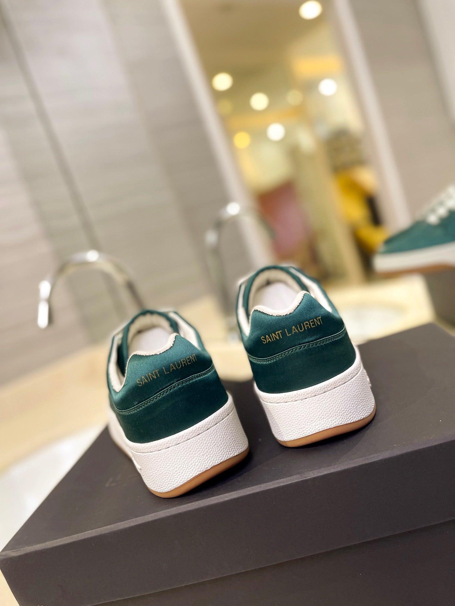 VSL Green Leather Sneakers-173 - tntwear1