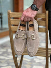 Beige Suede Hazel Loafers