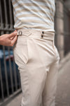 Hollo Slim Fit Beige Gurkha Trousers