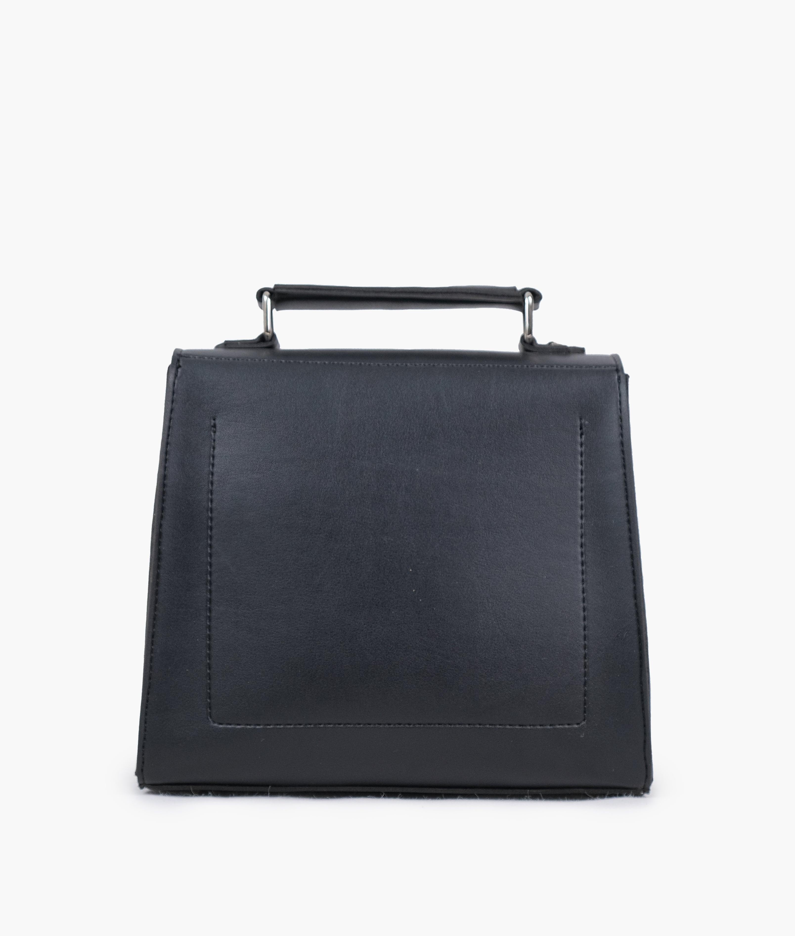 Black push-lock messenger bag - tntwear1