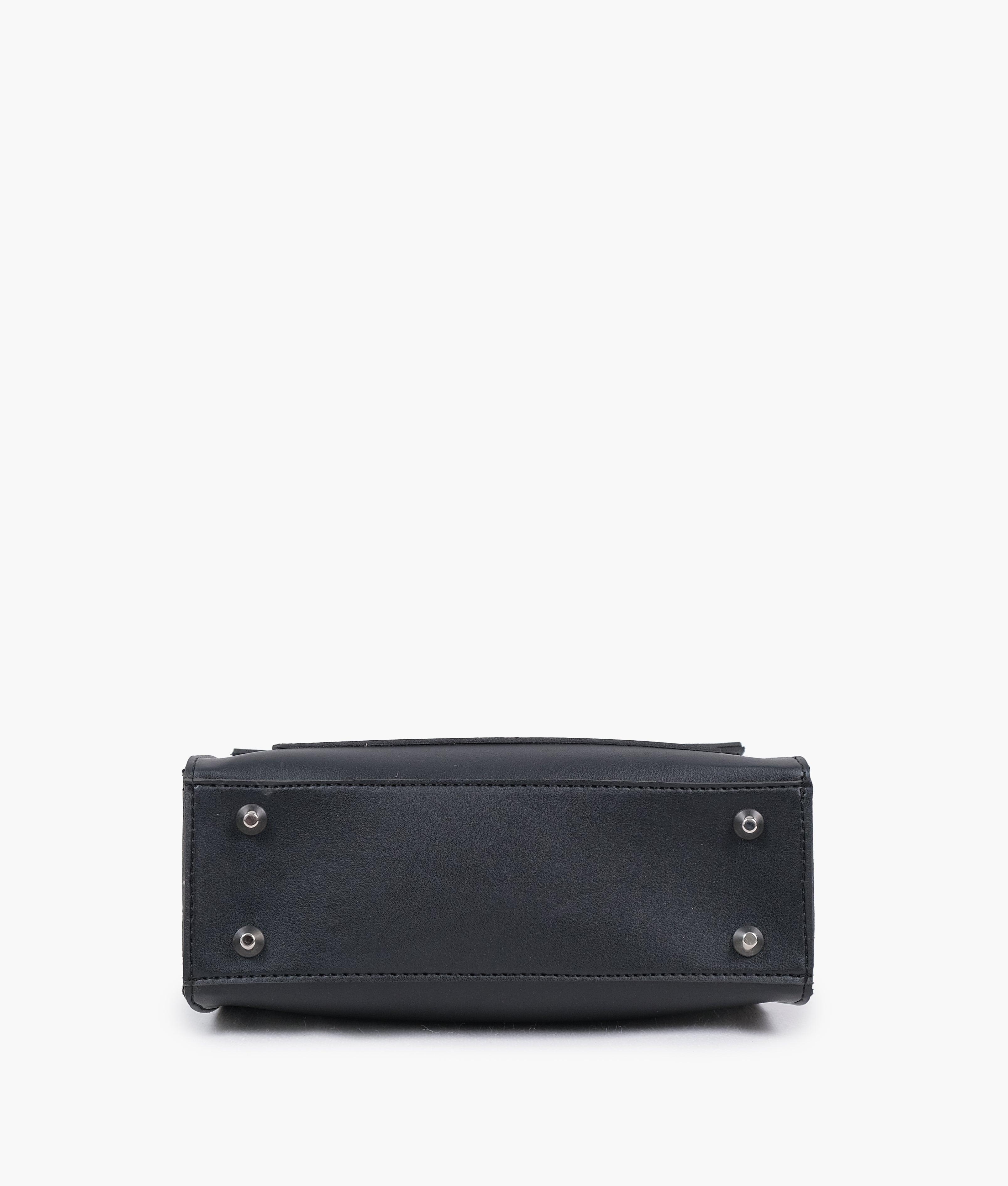 Black push-lock messenger bag - tntwear1