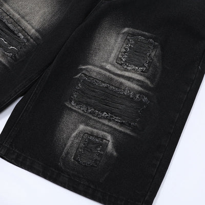 Black Raw Edge Urban Shorts