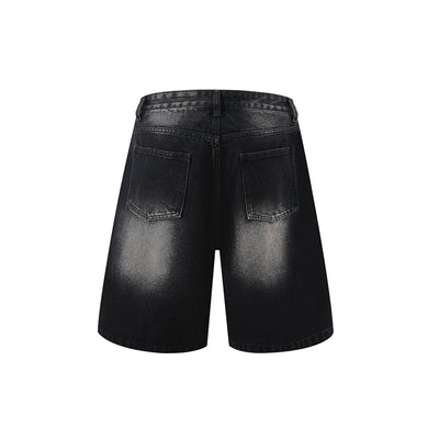 Black Raw Edge Urban Shorts