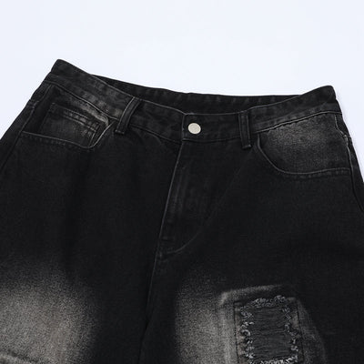 Black Raw Edge Urban Shorts