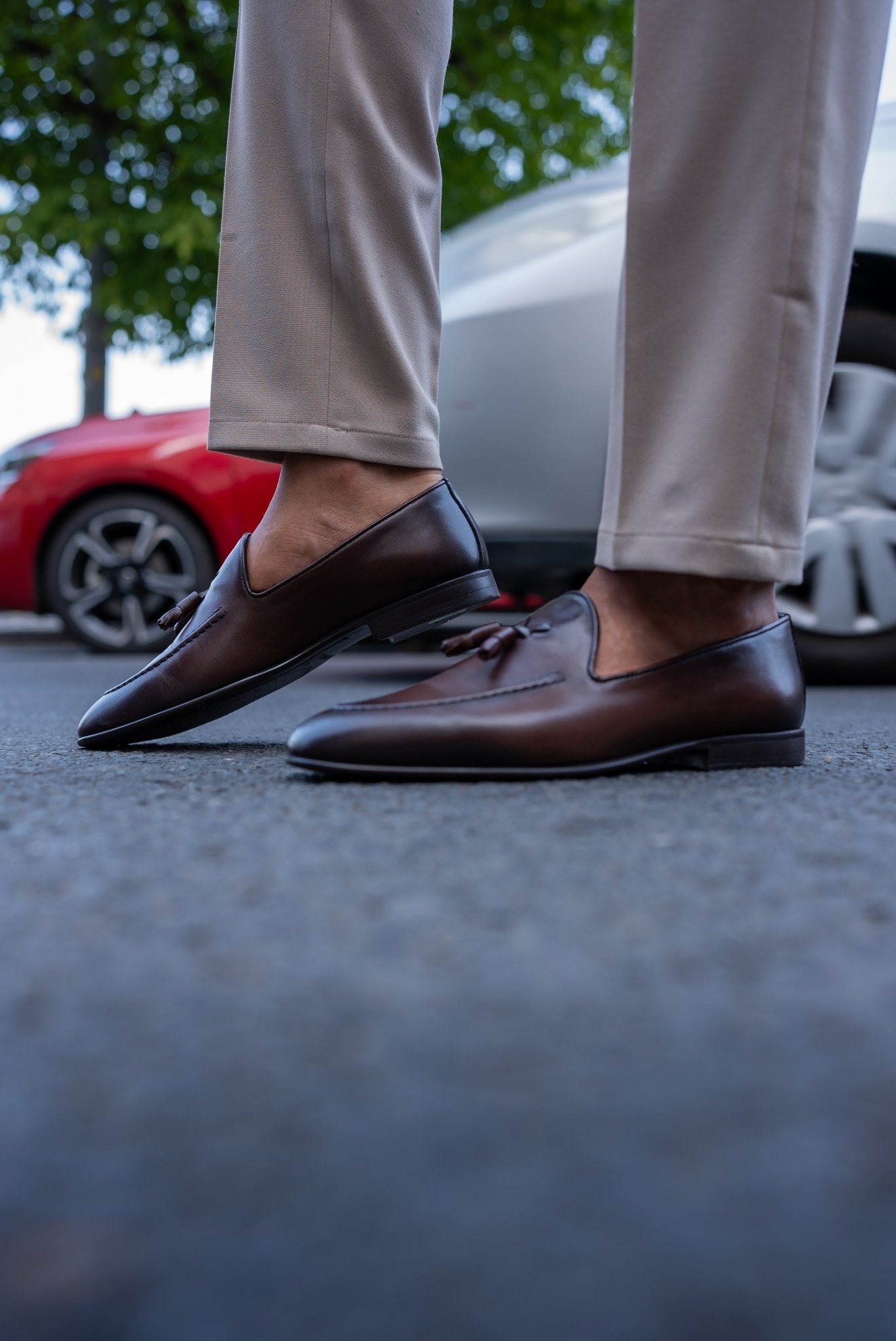 Brown Tassel Loafers