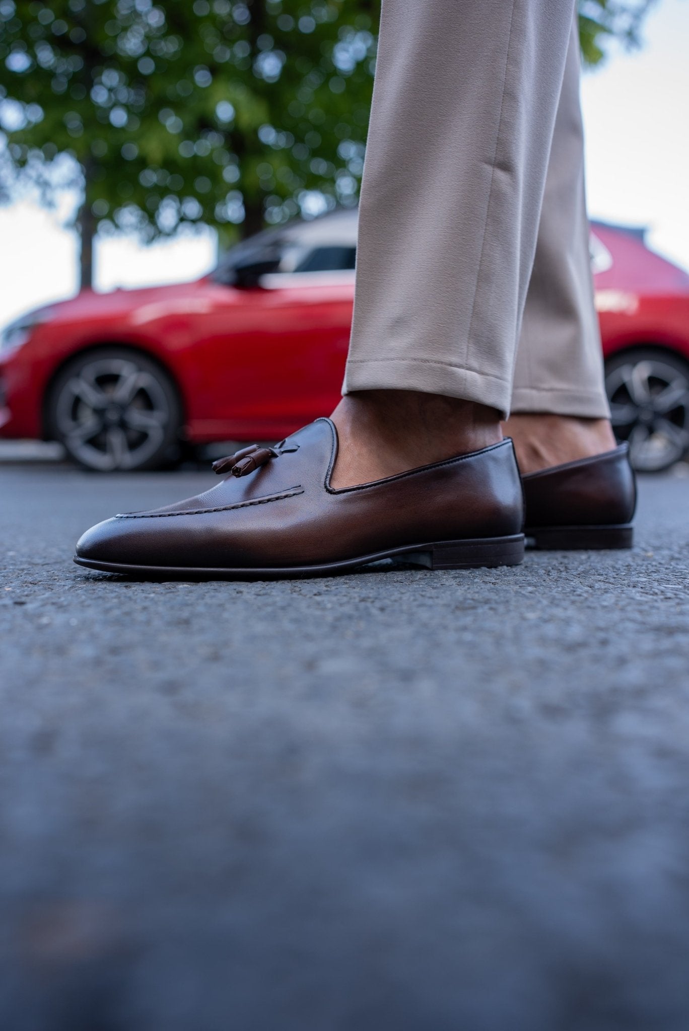 Brown Tassel Loafers