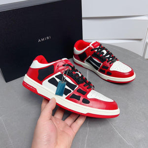 AMR Skel Top Low Red and Black Sneakers-132 - tntwear1