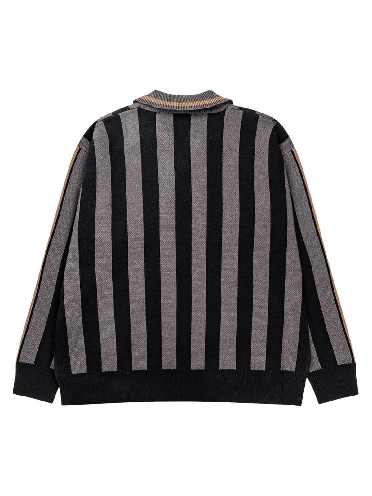 Tntwear Striped Star Jacquard Knit Sweater