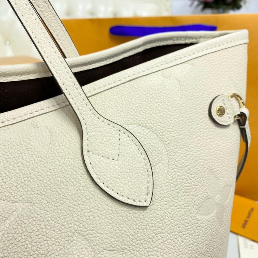 TntWear Cream Leather Neverfull Bag - LUV 591