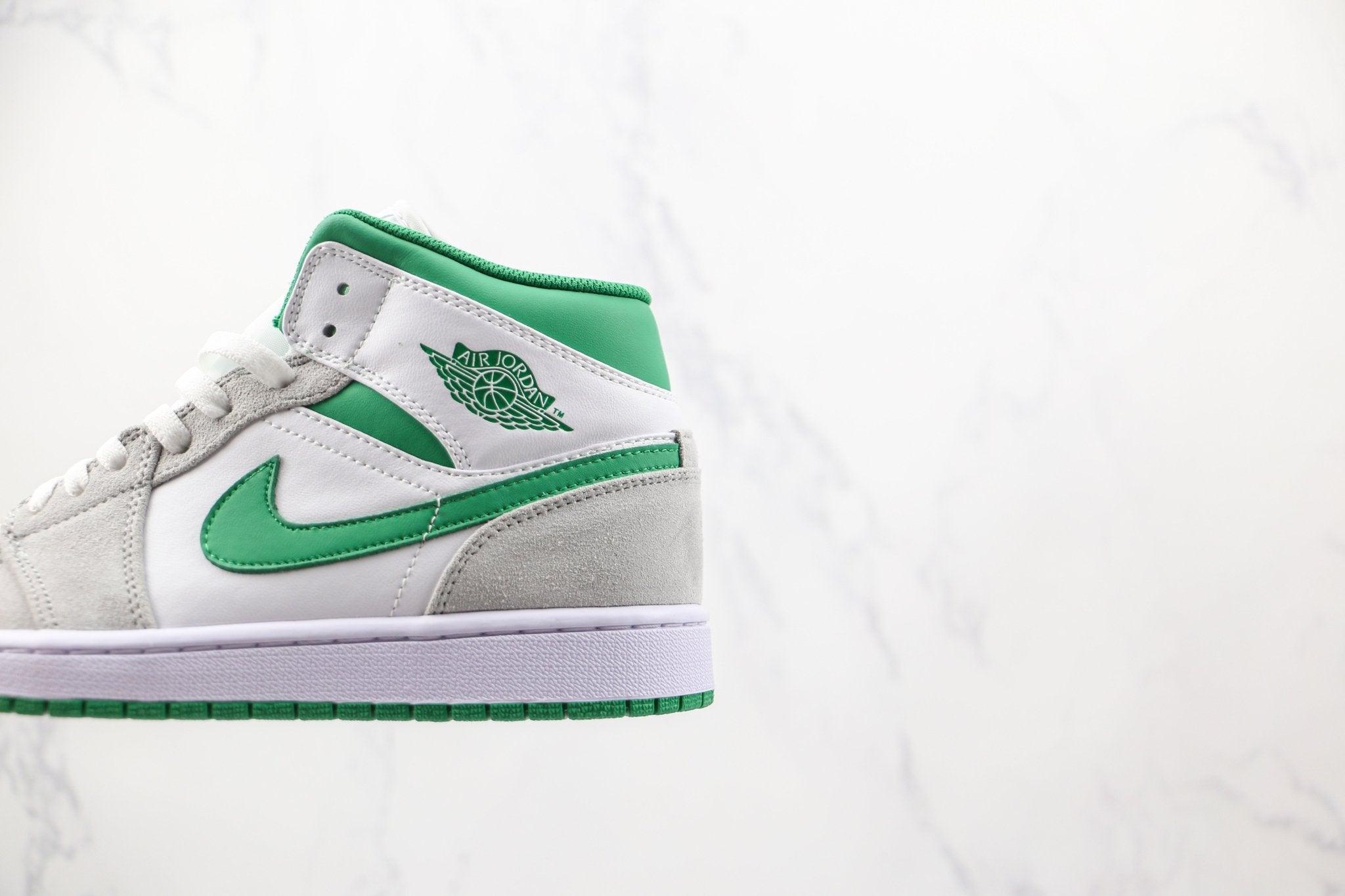 Custom Air Jordan 1 Green Grey Mid High Q - tntwear1