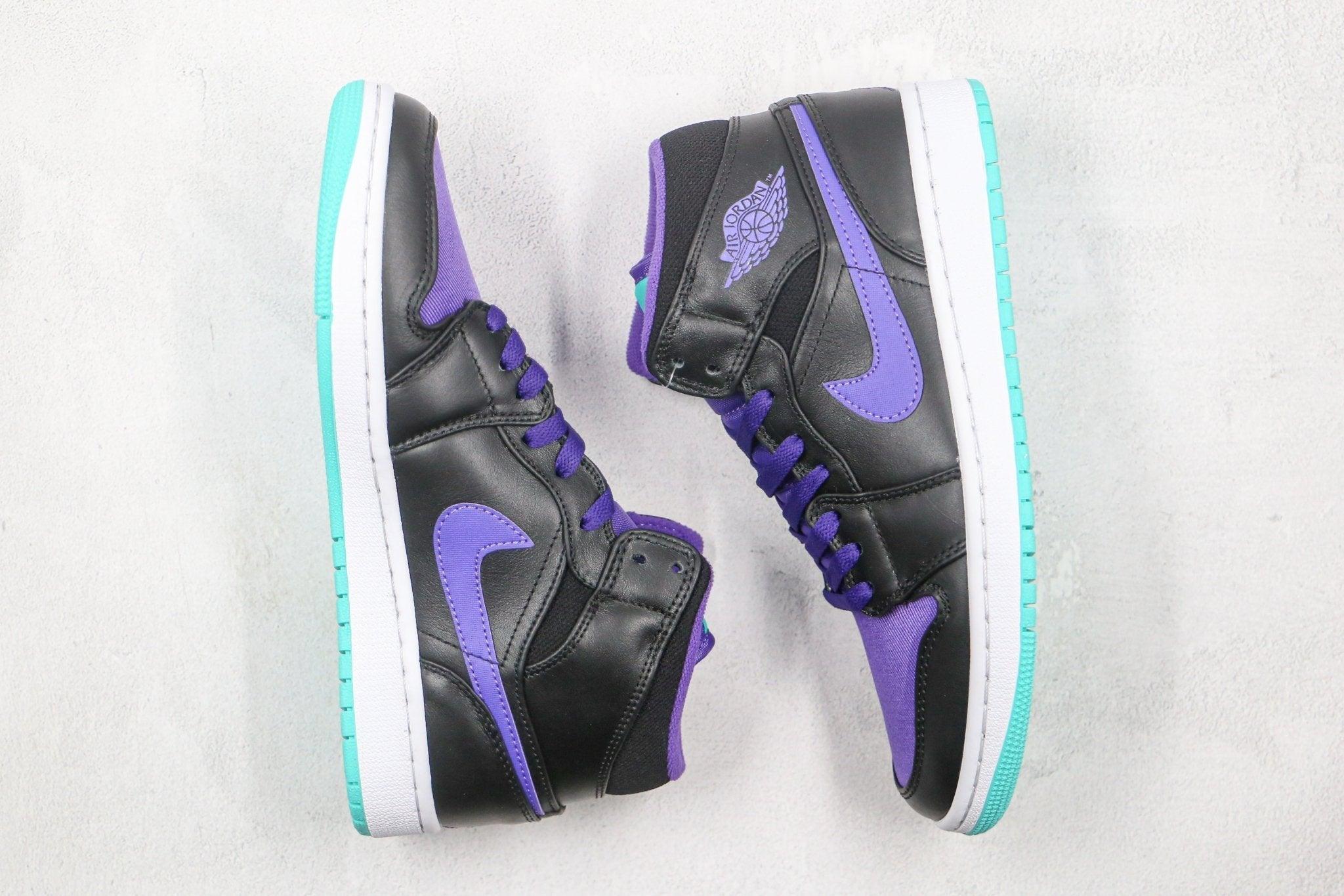 Custom Air Jordan 1 Purple Mid High Q - tntwear1