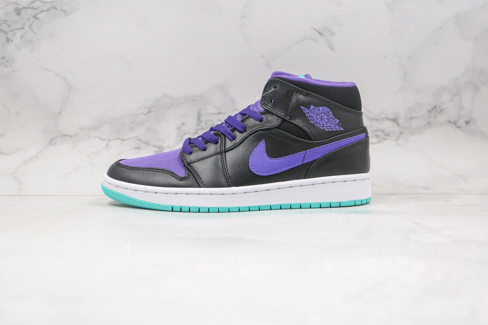 Custom Air Jordan 1 Purple Mid High Q - tntwear1