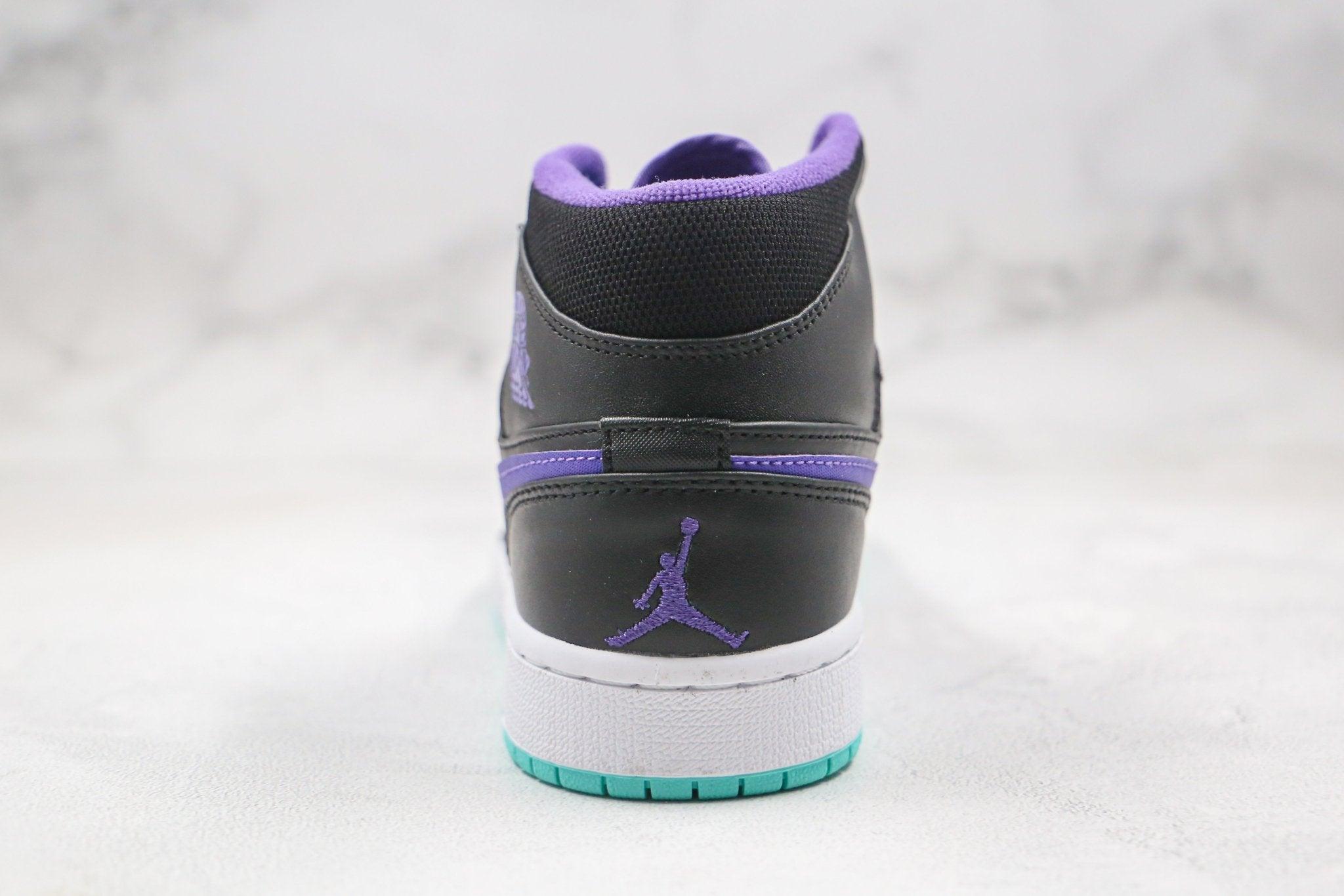 Custom Air Jordan 1 Purple Mid High Q - tntwear1