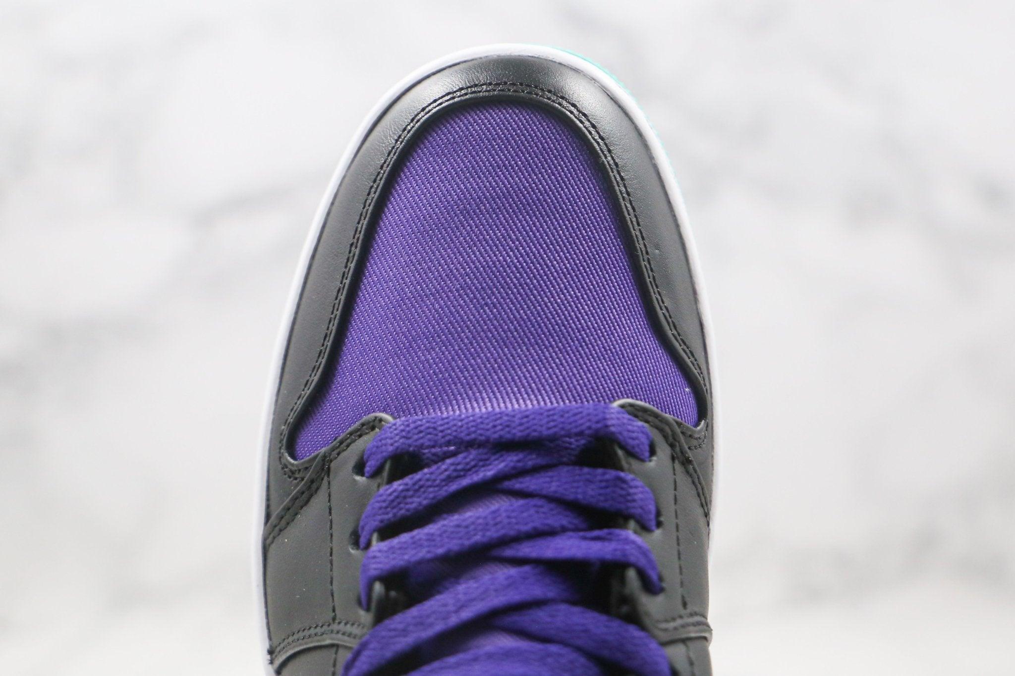 Custom Air Jordan 1 Purple Mid High Q - tntwear1