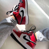 Custom RED Black White Jordan 1 CHICAGO High Q - tntwear1