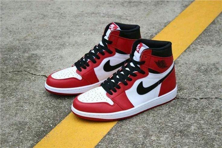 Custom RED Black White Jordan 1 CHICAGO High Q - tntwear1