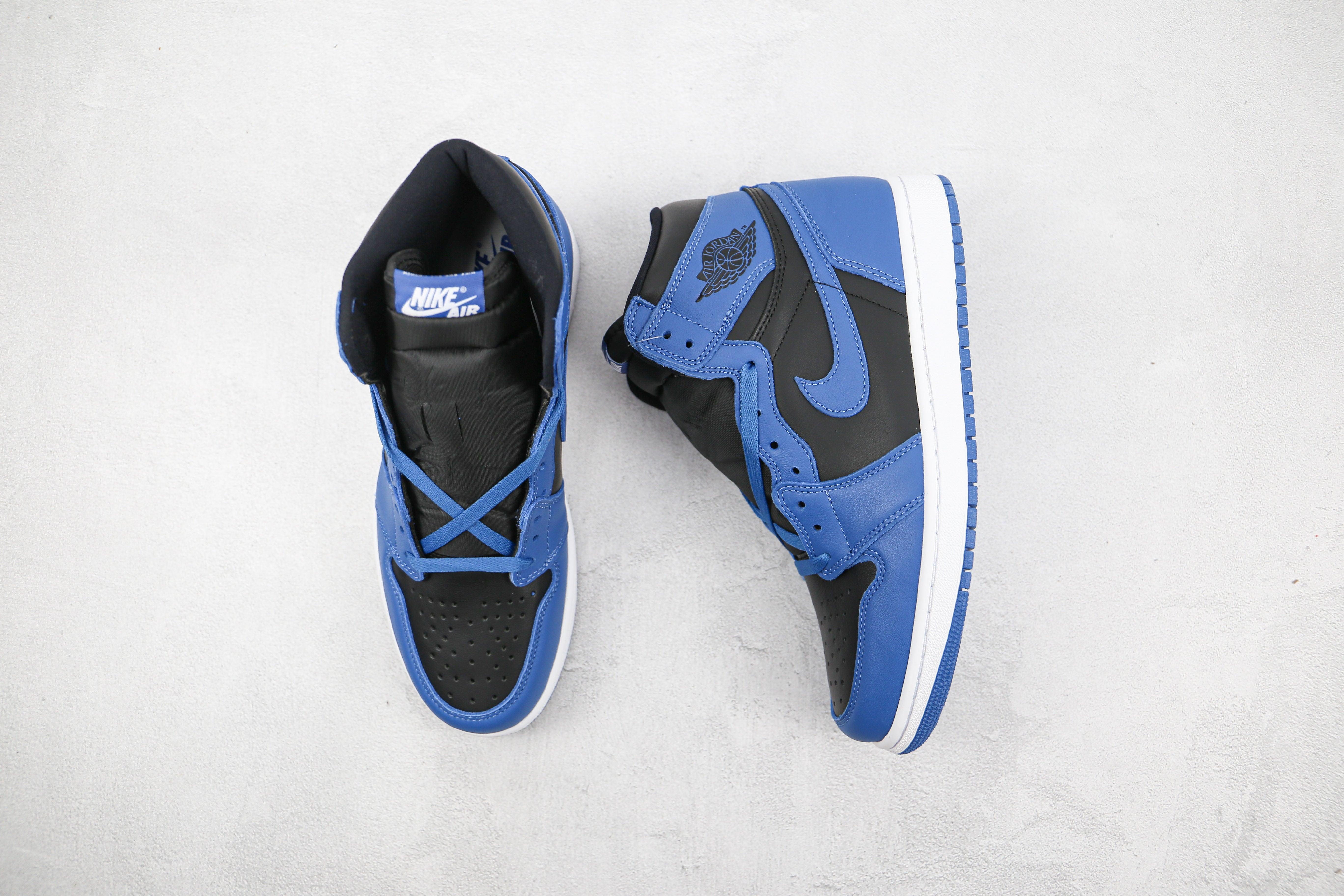 Custom Blue Black Jordan 1 High Q - tntwear1