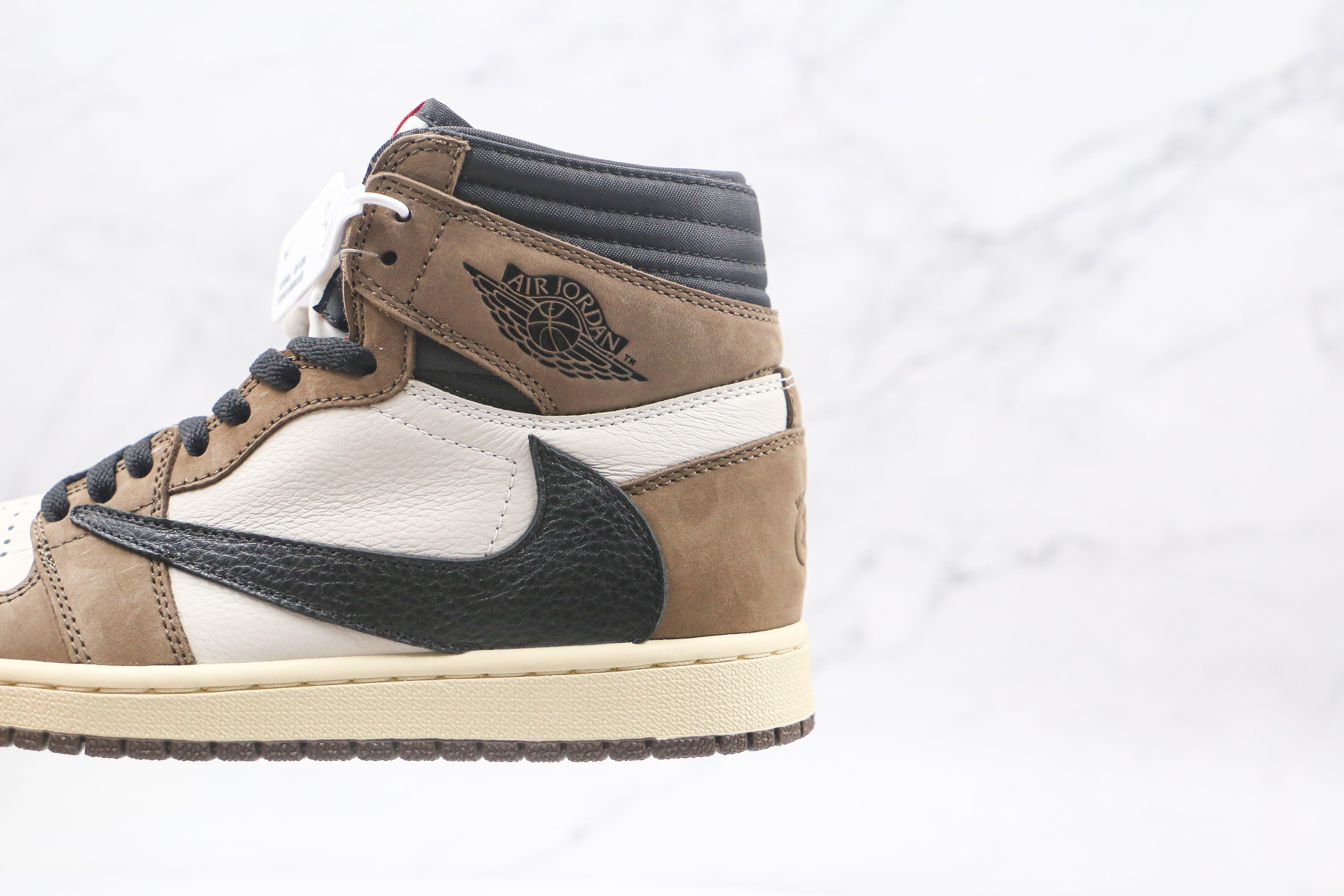 Custom Brown T-Scott x Fragment x Air Jordan 1 High Q - tntwear1