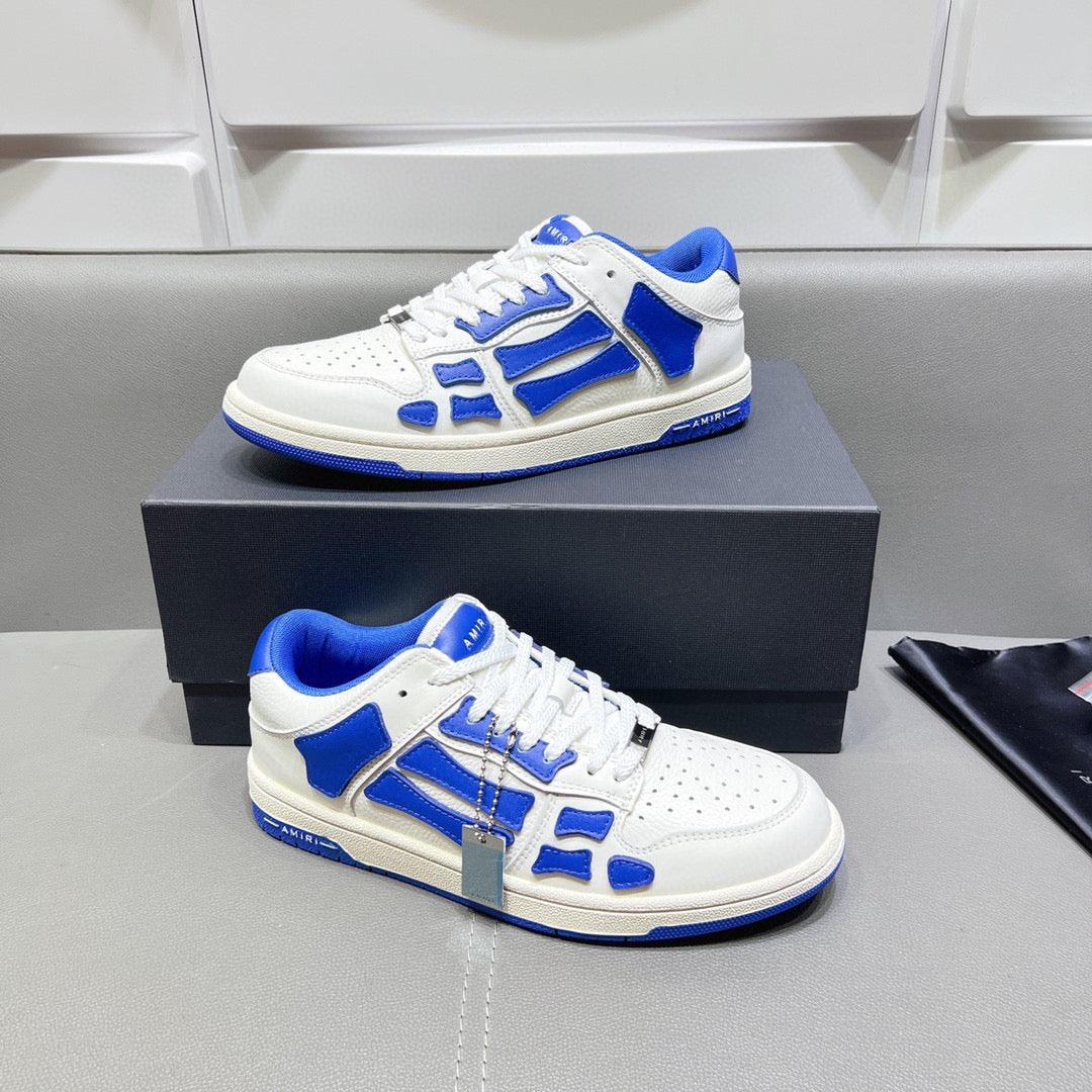 AMR Skel Top Low Blue and White Sneakers-156 - tntwear1