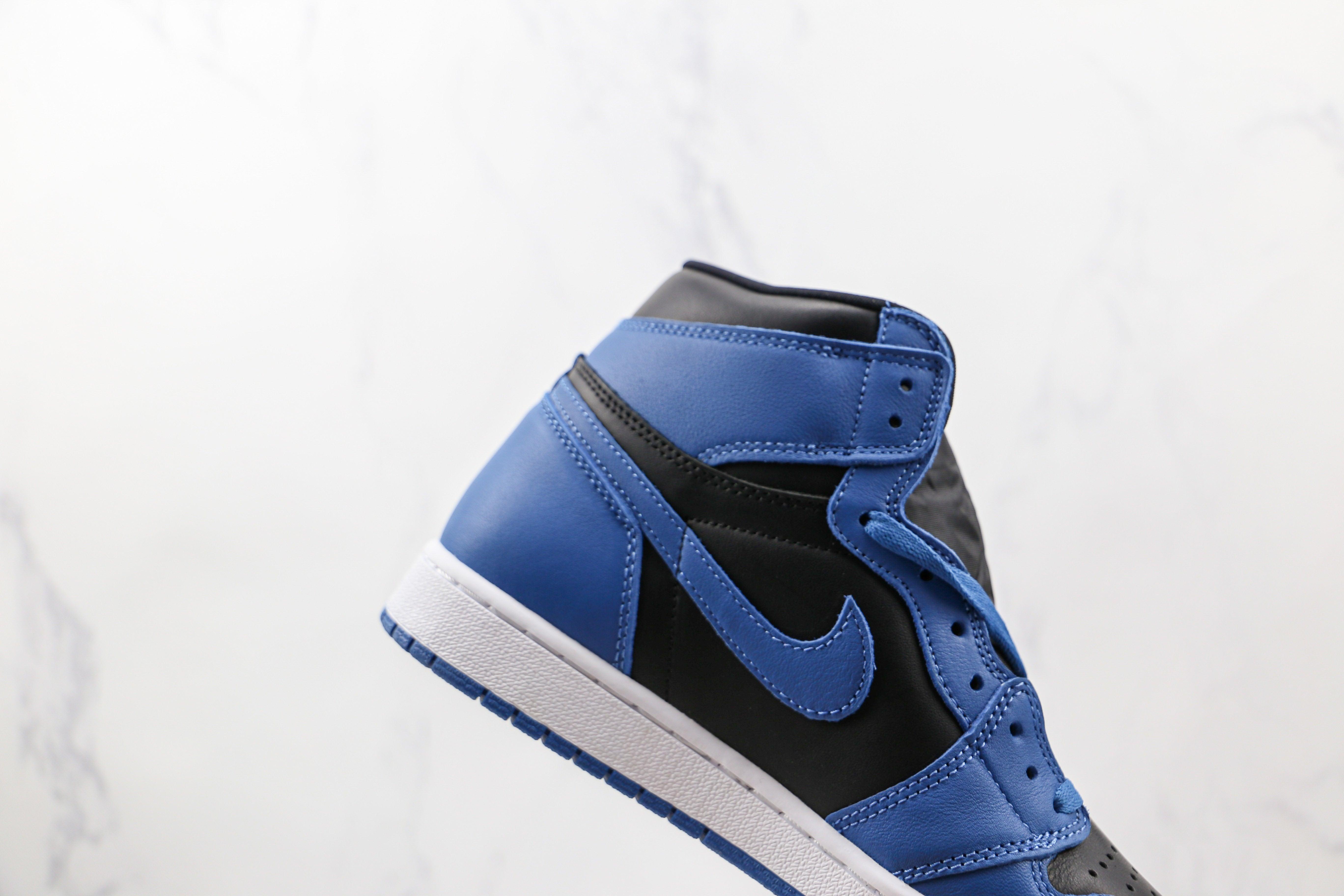 Custom Blue Black Jordan 1 High Q - tntwear1