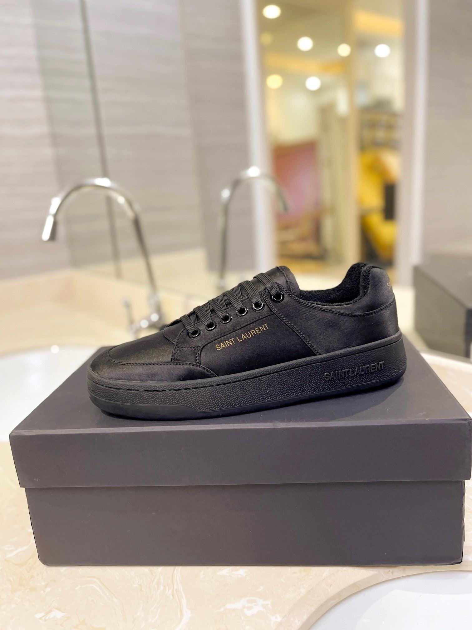 VSL Full Black Leather Sneakers-172 - tntwear1