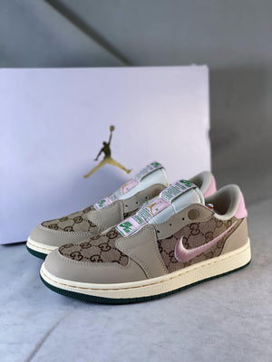 Custom GG x Air Jordan 1 Retro Low Slip AJ1 AV3918-398 - tntwear1