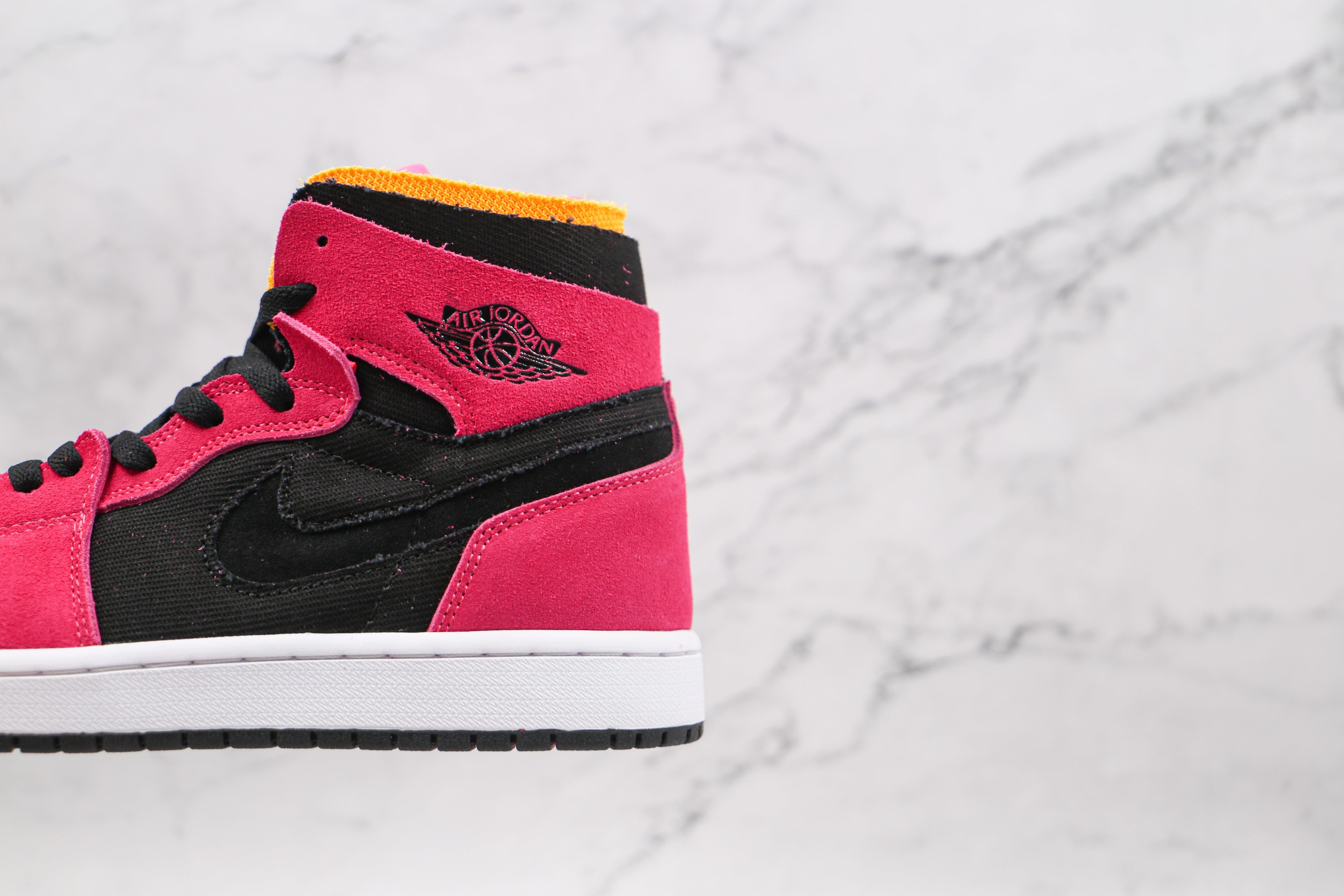 Custom RED Jordan 1 High Q Zoom Air ( Customs And Box ), Jordan 1 Sneakers Active - tntwear1