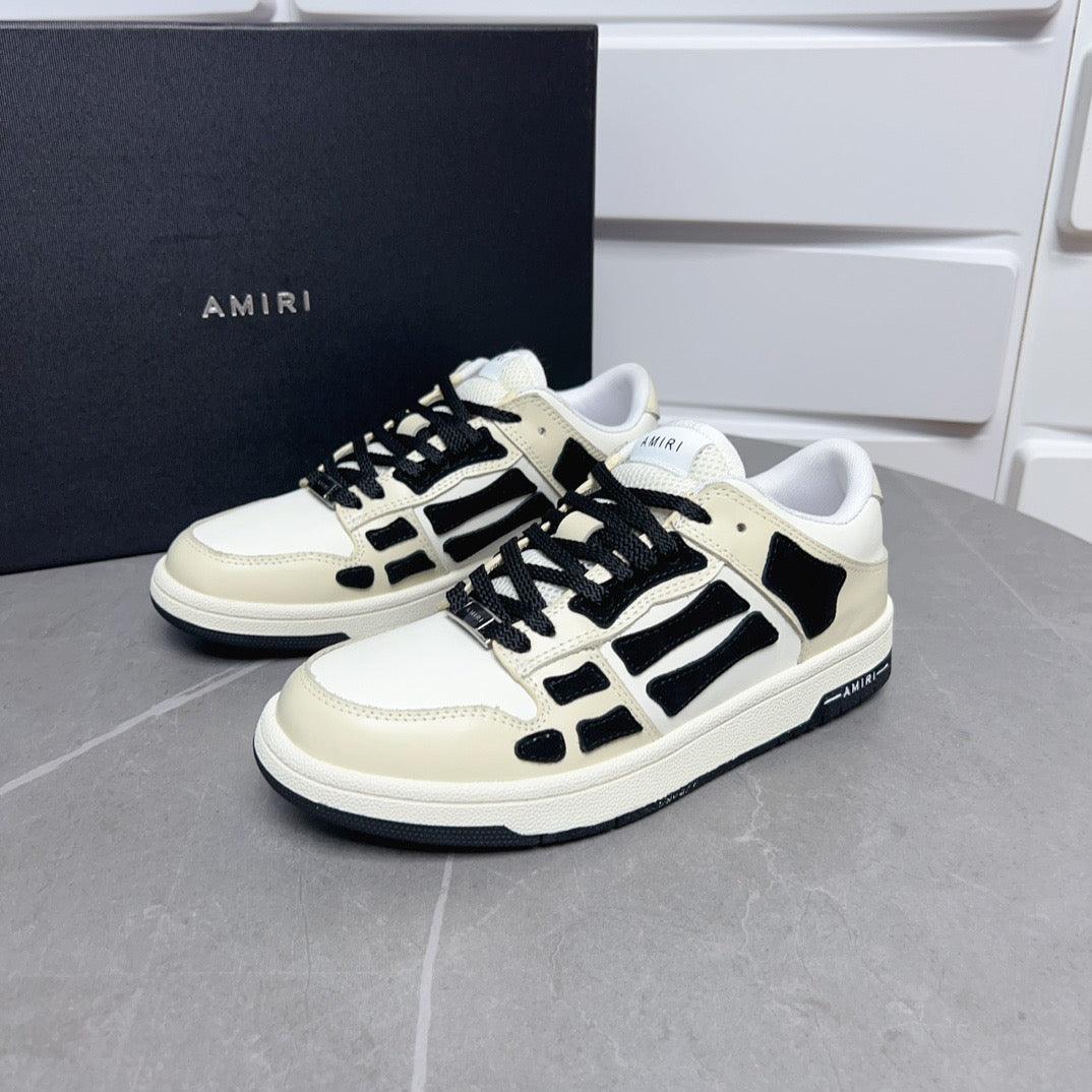 AMR Skel Top Low Black, Beige, and White Sneakers-147 - tntwear1