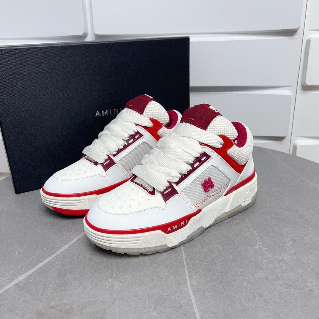 AMR MA-1 White and Red Sneakers-133 - tntwear1