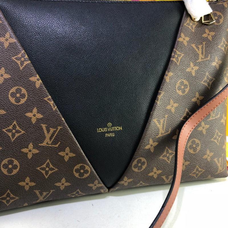 Tntwear - Brown/Black Monogram Leather Handbag