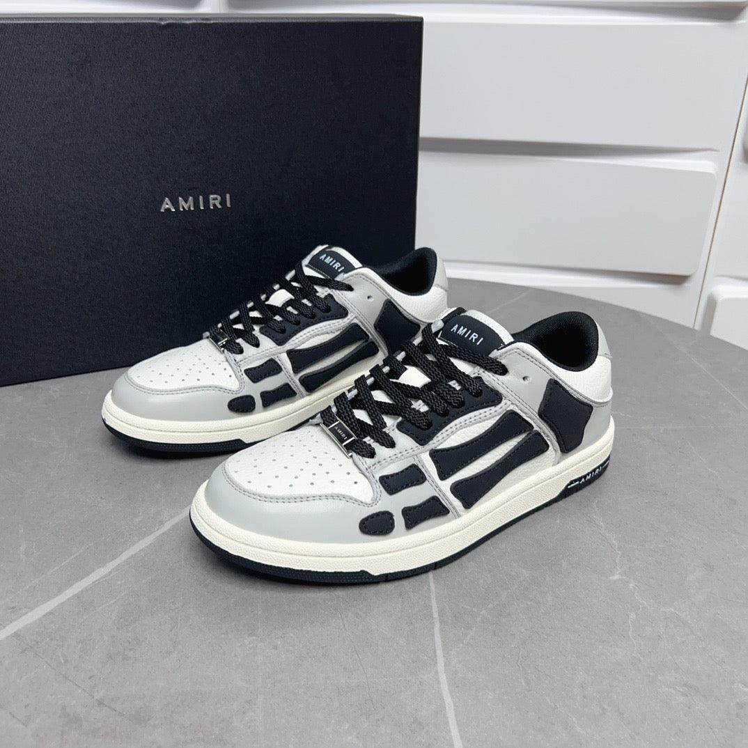 AMR Skel Top Low White ,Grey and Black Sneakers-151 - tntwear1