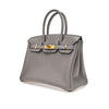 HMS Birkin 30 Gris Togo Leather Gold Hardware - tntwear1