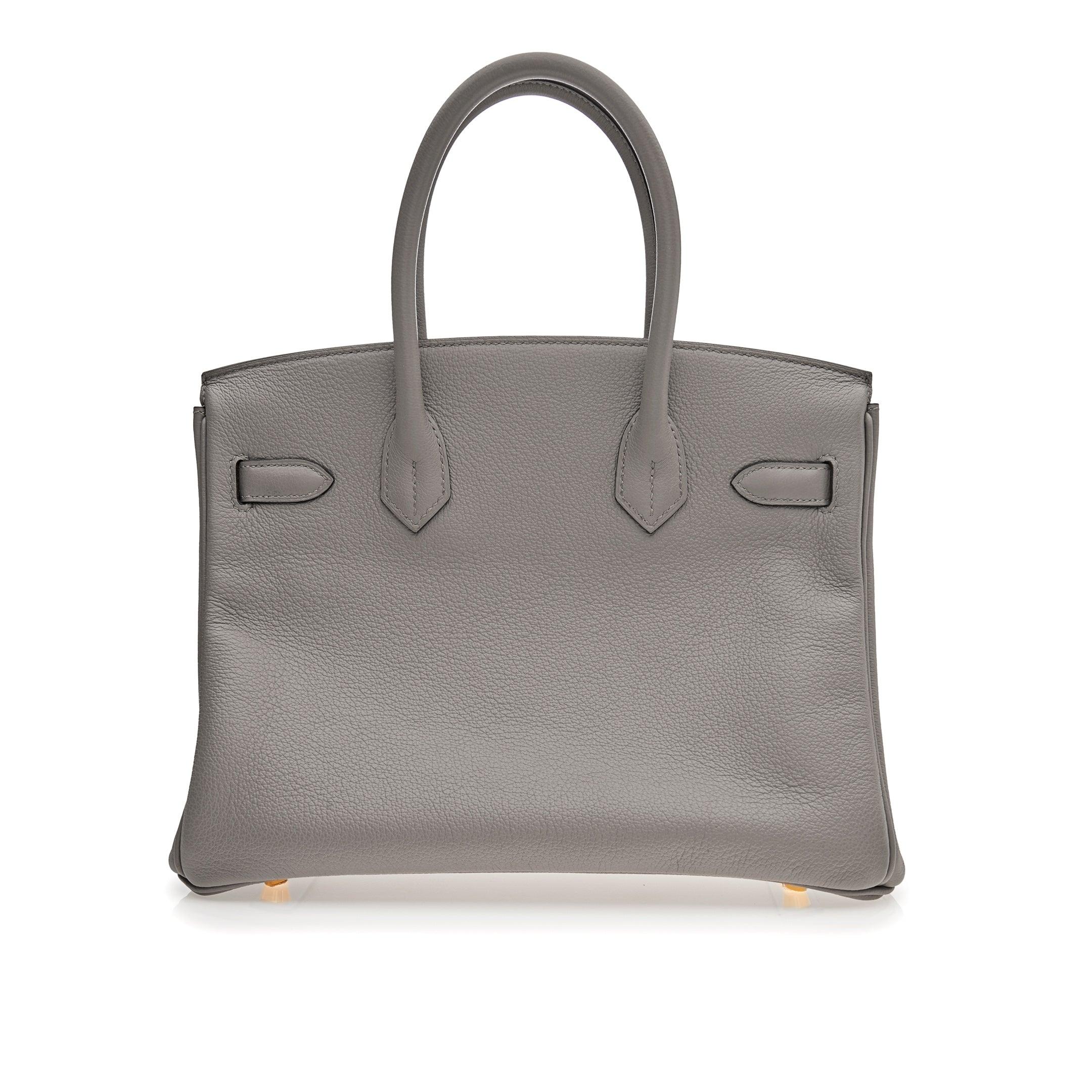 HMS Birkin 30 Gris Togo Leather Gold Hardware - tntwear1