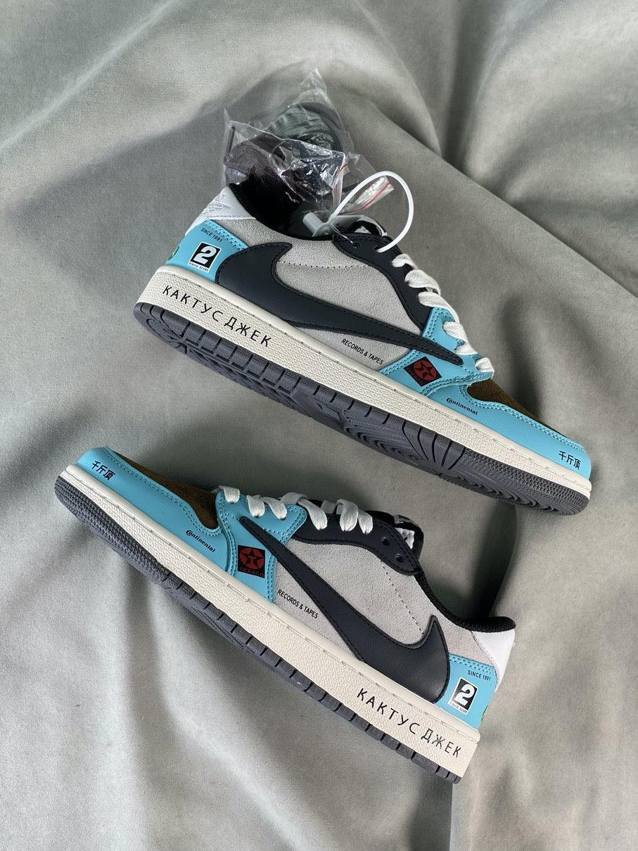 Custom Travis Scott x Air Jordan 1 Low OG SP 'JACKBOYS' DM7866-009 - tntwear1