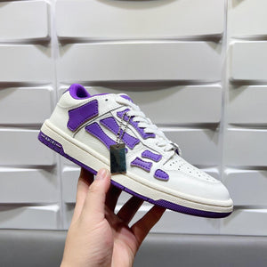 AMR Skel Top Low Purple and White Sneakers-153 - tntwear1