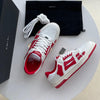 AMR Skel Top Low Red and White Sneakers-193 - tntwear1