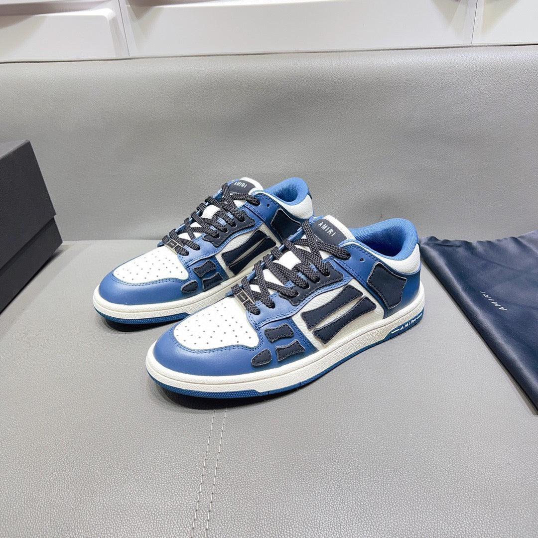 AMR Skel Top Low Blue and Dark Blue Sneakers-155 - tntwear1