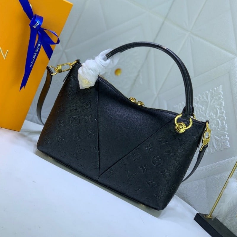 Tntwear - Black Monogram Leather Handbag