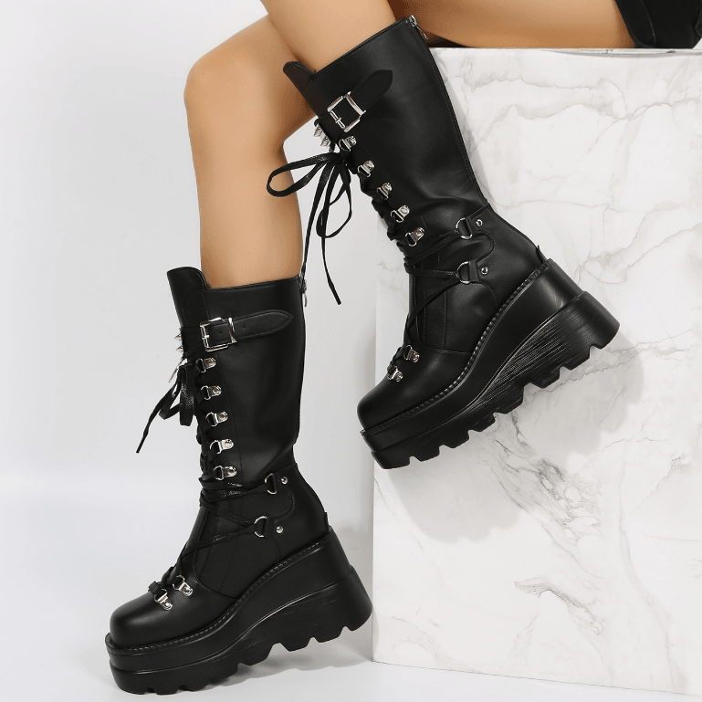 Raiden Tall Platform Boots - tntwear1