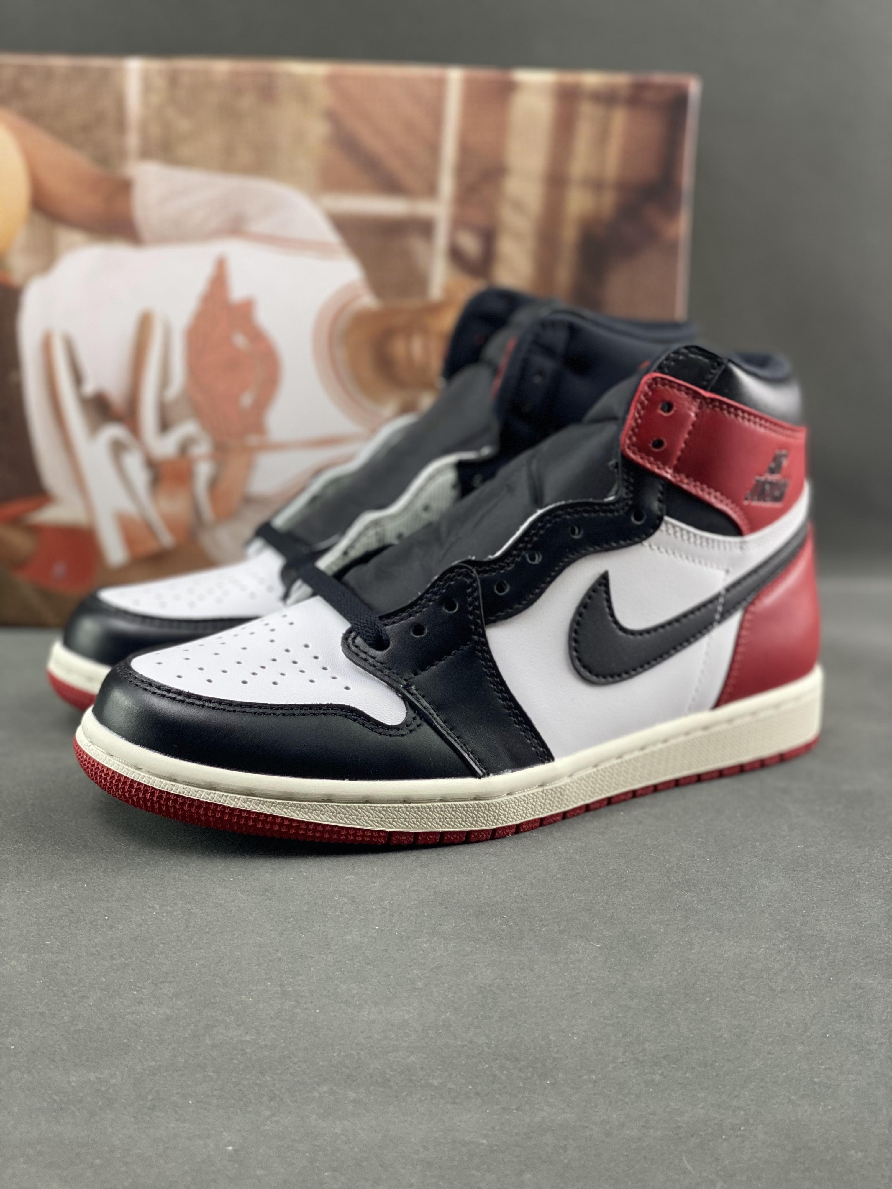 Custom Air Jordan 1 High OG“Black Toe Reimagined” - tntwear1