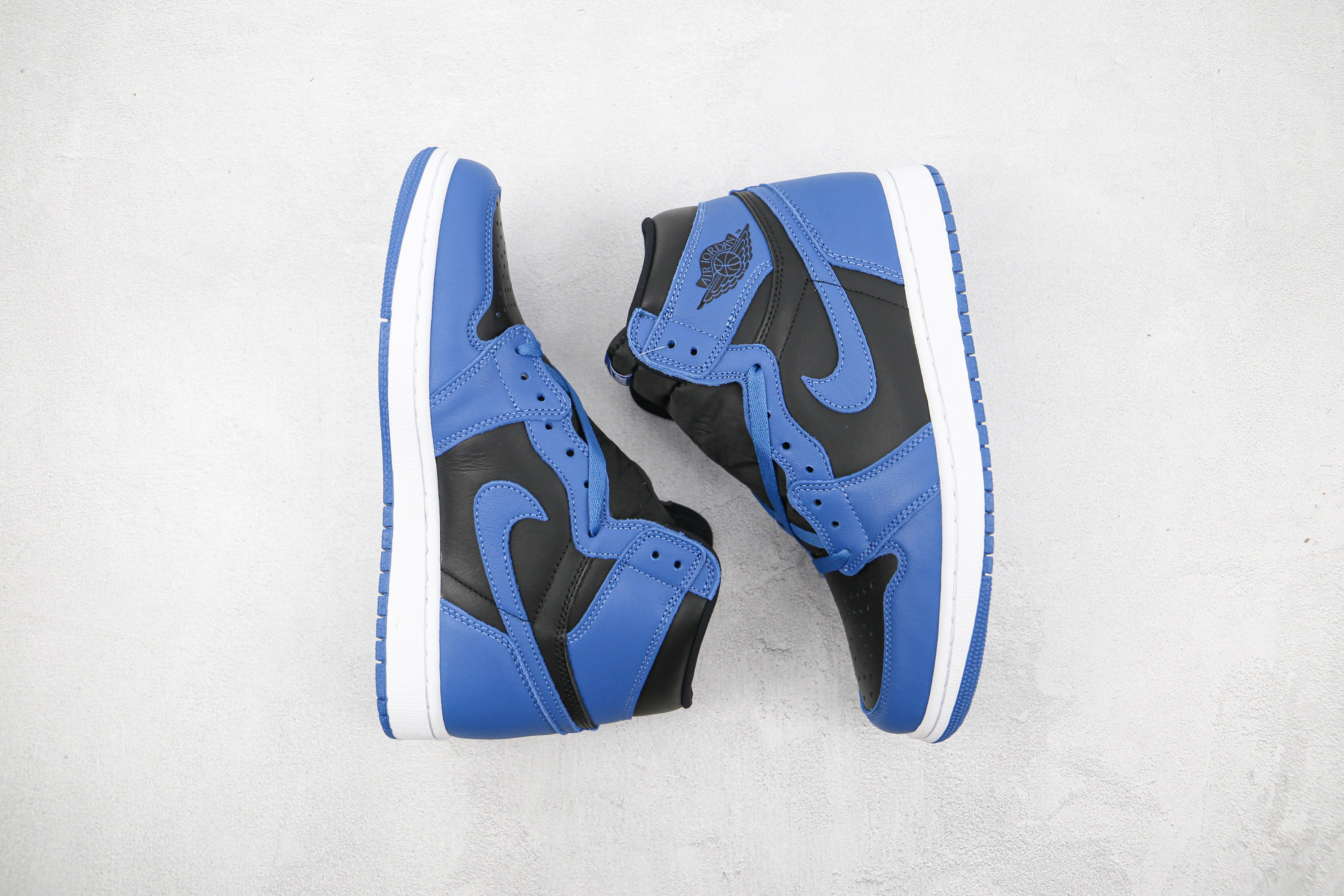 Custom Blue Black Jordan 1 High Q - tntwear1