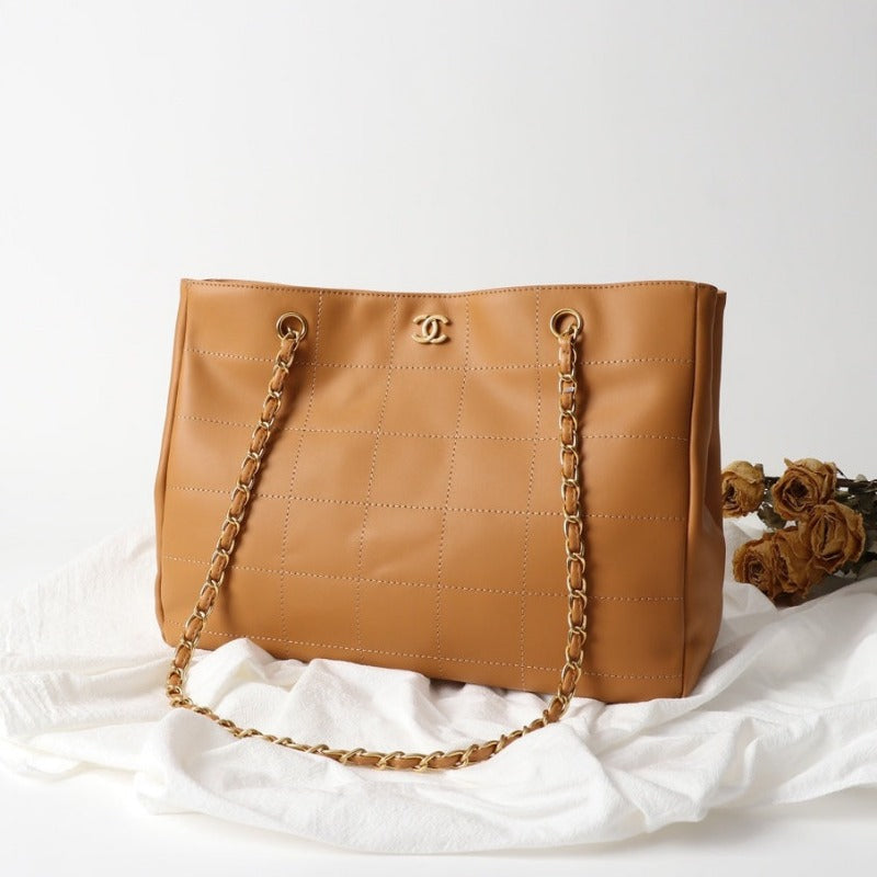 Tntwear - Wild Stitch Chocolate Bar Tote Bag with Camel Seal