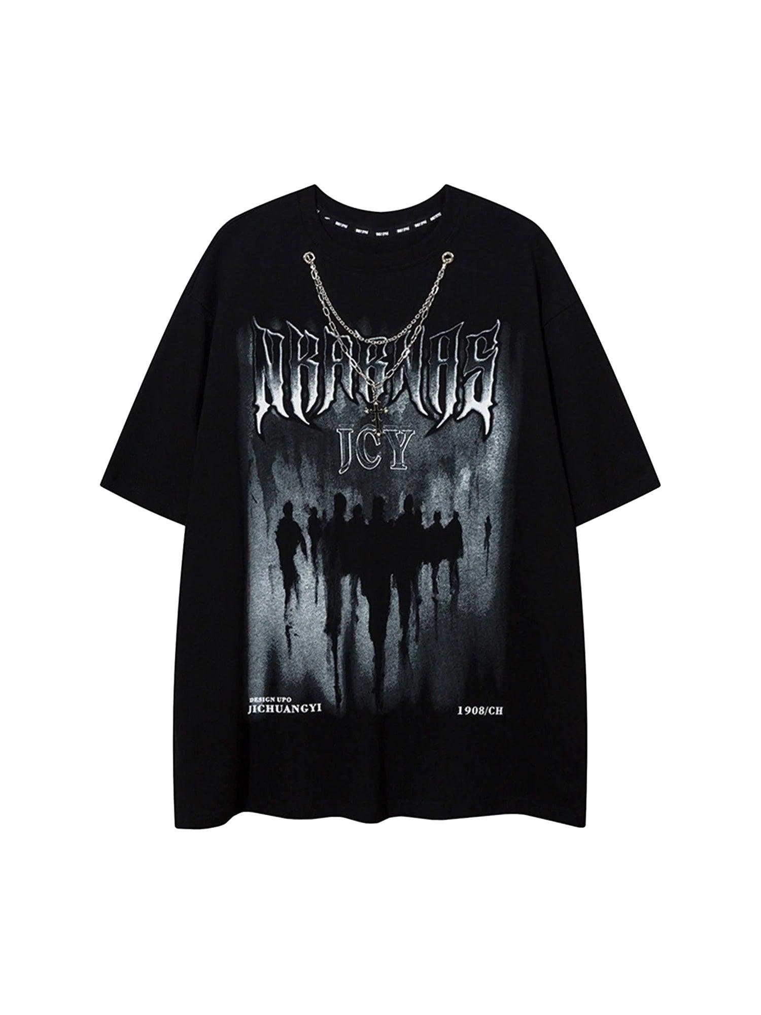 Vintage Gothic Metal Hanging T-shirt - tntwear1