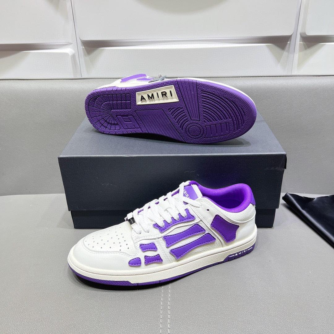 AMR Skel Top Low Purple and White Sneakers-153 - tntwear1