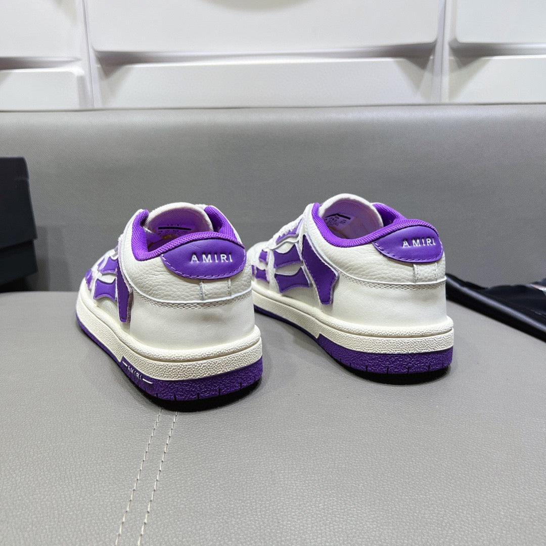 AMR Skel Top Low Purple and White Sneakers-153 - tntwear1