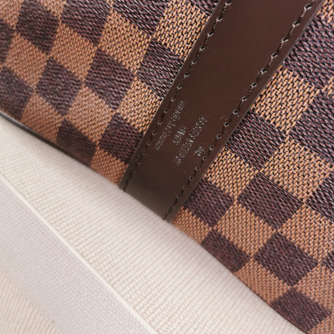 Tntwear - Travel Bag In Checkered Canvas Brown