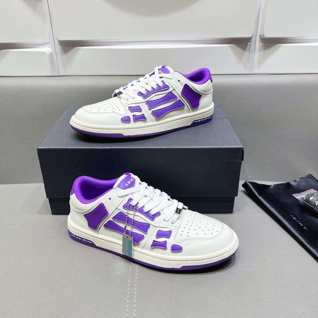 AMR Skel Top Low Purple and White Sneakers-153 - tntwear1