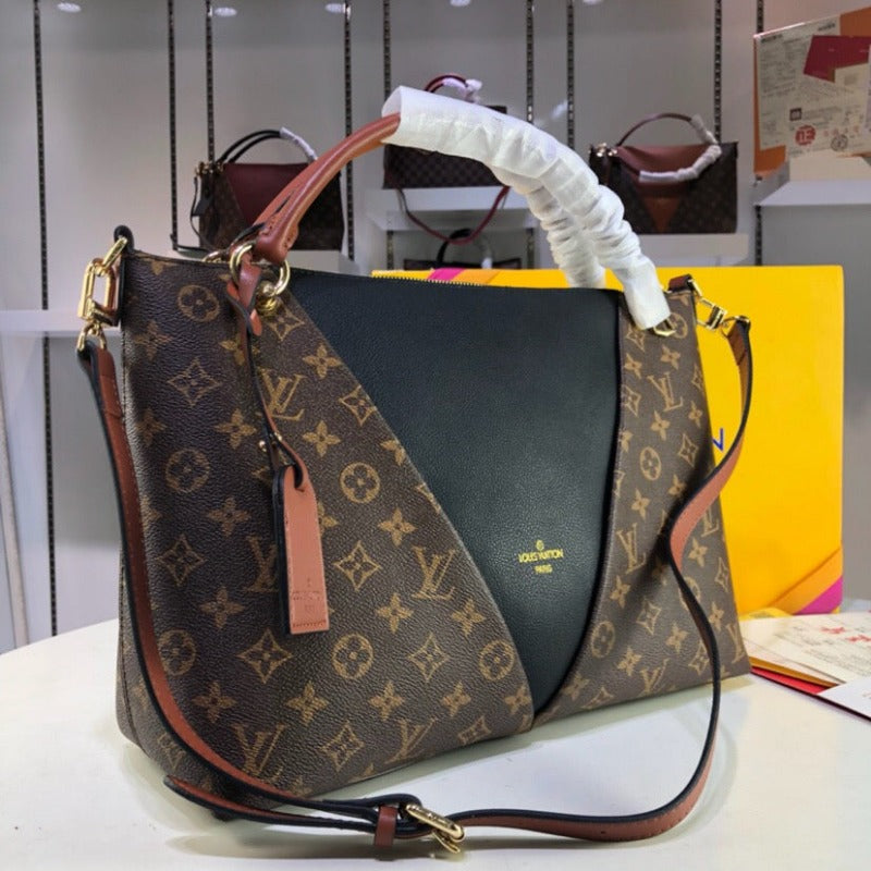 Tntwear - Brown/Black Monogram Leather Handbag