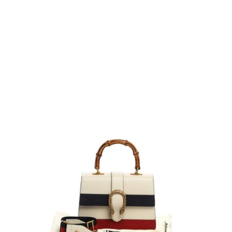 Tntwear - White Blue & Red Dionysus Mini Top Handle Bag