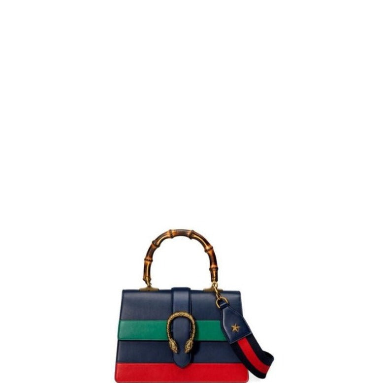 Tntwear - Blue Green And Red Dionysus Mini Top Handle Bag